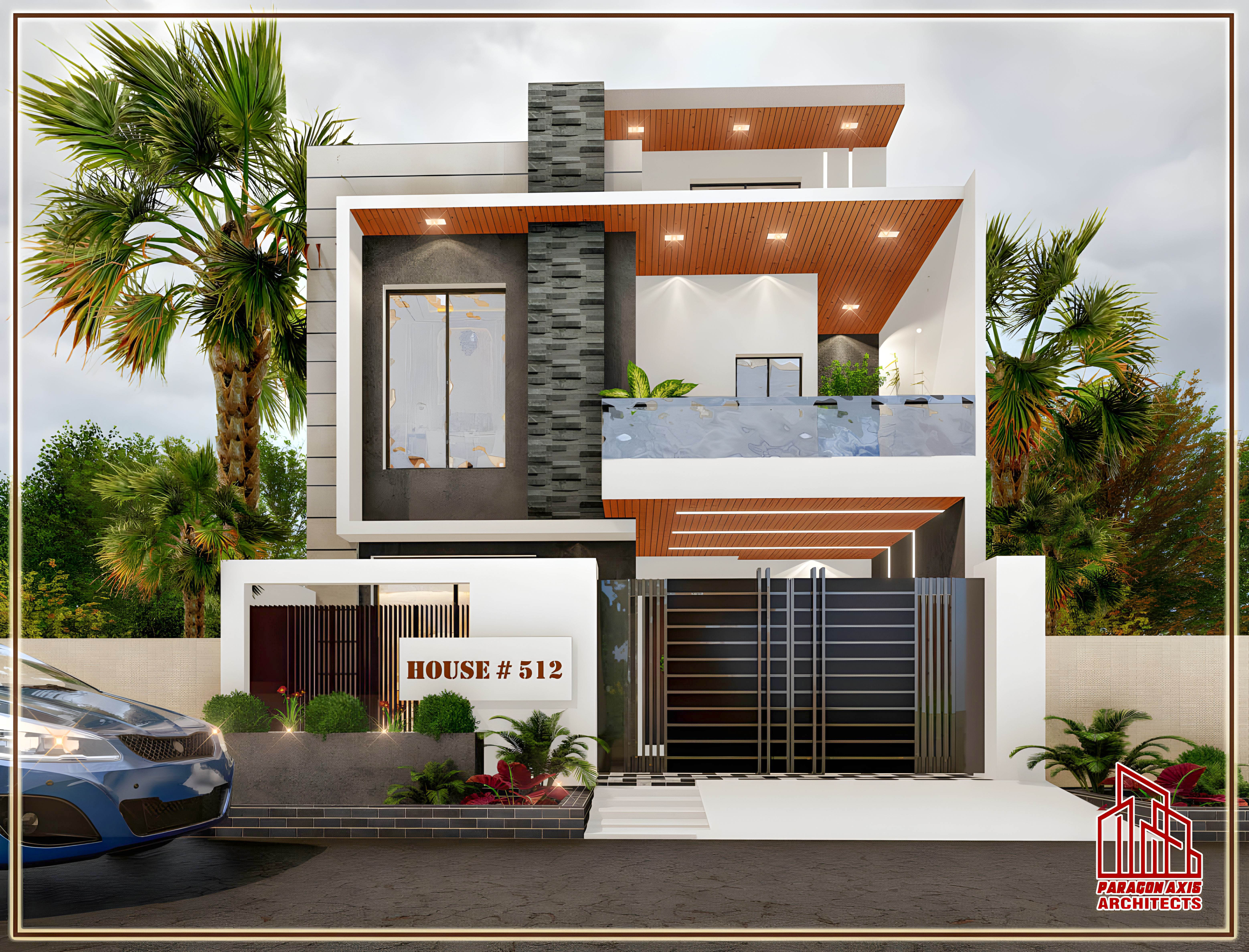 10 Marla House residential architecture in Bagh e Erum, Lahore