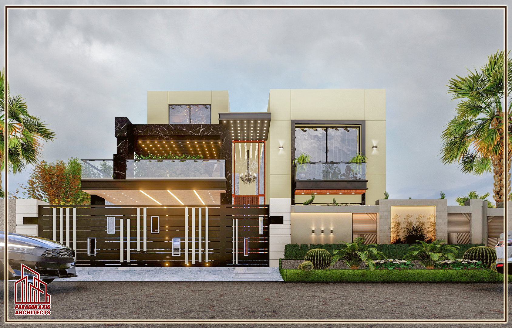 1 Kanal House residential architecture in Chinar Bagh, Lahore